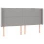 Headboard with light gray fabric ears 163x16x118/128 cm by , Headboards and footboards - Ref: Foro24-3119446, Price: 112,57 €...