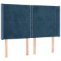 Headboard with dark blue velvet ears 147x16x118/128 cm by , Headboards and footboards - Ref: Foro24-3119492, Price: 110,29 €,...