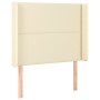 Headboard with ears cream-colored synthetic leather 93x16x118/128cm by , Headboards and footboards - Ref: Foro24-3119520, Pri...