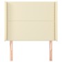 Headboard with ears cream-colored synthetic leather 93x16x118/128cm by , Headboards and footboards - Ref: Foro24-3119520, Pri...