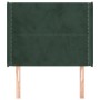 Headboard with dark green velvet ears 83x16x118/128 cm by , Headboards and footboards - Ref: Foro24-3119473, Price: 77,66 €, ...