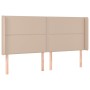 Headboard with ears cappuccino synthetic leather 163x16x118/128 cm by , Headboards and footboards - Ref: Foro24-3119541, Pric...