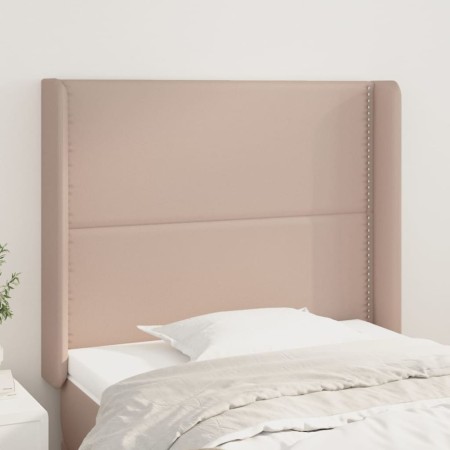 Headboard with ears cappuccino synthetic leather 83x16x118/128 cm by , Headboards and footboards - Ref: Foro24-3119517, Price...