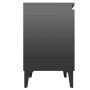 Bedside table with glossy black metal legs 40x30x50 cm by vidaXL, Nightstands - Ref: Foro24-805847, Price: 40,99 €, Discount: %