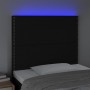 Headboard with LED lights black fabric 100x5x118/128 cm by , Headboards and footboards - Ref: Foro24-3122276, Price: 66,20 €,...