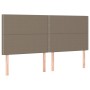 Headboard with LED lights taupe gray fabric 200x5x118/128 cm by , Headboards and footboards - Ref: Foro24-3122310, Price: 119...