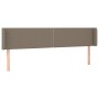 Cabecero con LED de tela gris taupe 203x16x78/88 cm de , Cabeceros y pies de cama - Ref: Foro24-3123122, Precio: 76,28 €, Des...