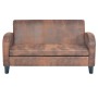 2-Sitzer-Sofa mit Armlehnen aus braunem Wildlederimitat von vidaXL, Sofas - Ref: Foro24-245585, Preis: 330,74 €, Rabatt: %