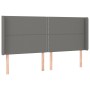 Dark gray fabric headboard with LED 163x16x118/128 cm by , Headboards and footboards - Ref: Foro24-3123915, Price: 118,46 €, ...