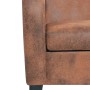 2 seater sofa with armrests in brown faux suede by vidaXL, Sofas - Ref: Foro24-245585, Price: 330,74 €, Discount: %