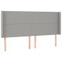 Light gray fabric headboard with LED 183x16x118/128 cm by , Headboards and footboards - Ref: Foro24-3123922, Price: 125,26 €,...