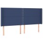 Blue fabric LED headboard 203x16x118/128 cm by , Headboards and footboards - Ref: Foro24-3123936, Price: 129,81 €, Discount: %