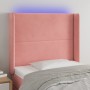 Cabecero con LED de terciopelo rosa 83x16x118/128 cm de , Cabeceros y pies de cama - Ref: Foro24-3123943, Precio: 89,01 €, De...