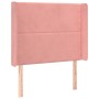 Cabecero con LED de terciopelo rosa 83x16x118/128 cm de , Cabeceros y pies de cama - Ref: Foro24-3123943, Precio: 83,94 €, De...