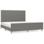 Estructura de cama con cabecero tela gris oscuro 160x200 cm de , Camas y somieres - Ref: Foro24-3124985, Precio: 213,94 €, De...