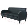 3-Sitzer-Sofa aus schwarzem Kunstleder von vidaXL, Sofas - Ref: Foro24-245588, Preis: 356,24 €, Rabatt: %