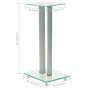 Soportes altavoz vidrio templado diseño 2 pilares plata 2 uds de vidaXL, Soportes para altavoces - Ref: Foro24-50674, Precio:...