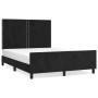 Estructura de cama con cabecero de terciopelo negro 140x200 cm de , Camas y somieres - Ref: Foro24-3125698, Precio: 229,49 €,...