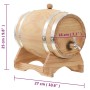 Barril de vino con grifo madera de pino maciza 6 L de vidaXL, Producción de vino - Ref: Foro24-50680, Precio: 55,99 €, Descue...