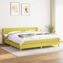 Box spring bed with green fabric mattress 200x200 cm by , Beds and slatted bases - Ref: Foro24-3127076, Price: 595,99 €, Disc...