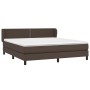 Cama box spring con colchón cuero sintético marrón 180x200 cm de , Camas y somieres - Ref: Foro24-3127268, Precio: 565,89 €, ...