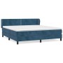 Box spring bed with dark blue velvet mattress 160x200 cm by , Beds and slatted bases - Ref: Foro24-3127443, Price: 488,83 €, ...