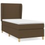 Cama box spring con colchón tela marrón oscuro 100x200 cm de , Camas y somieres - Ref: Foro24-3128344, Precio: 365,99 €, Desc...