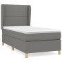 Cama box spring con colchón tela gris oscuro 90x200 cm de , Camas y somieres - Ref: Foro24-3128414, Precio: 347,52 €, Descuen...