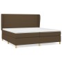 Cama box spring con colchón tela marrón oscuro 200x200 cm de , Camas y somieres - Ref: Foro24-3128392, Precio: 687,68 €, Desc...