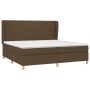 Cama box spring con colchón tela marrón oscuro 200x200 cm de , Camas y somieres - Ref: Foro24-3128392, Precio: 687,68 €, Desc...