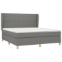 Cama box spring con colchón tela gris oscuro 160x200 cm de , Camas y somieres - Ref: Foro24-3128454, Precio: 551,31 €, Descue...