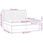 Cama box spring con colchón tela marrón oscuro 200x200 cm de , Camas y somieres - Ref: Foro24-3128792, Precio: 724,19 €, Desc...