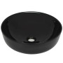 Lavabo redondo de cerámica negro 41,5x13,5 cm de vidaXL, Lavabos - Ref: Foro24-142732, Precio: 63,15 €, Descuento: %