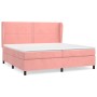 Cama box spring con colchón terciopelo rosa 200x200 cm de , Camas y somieres - Ref: Foro24-3129176, Precio: 639,07 €, Descuen...