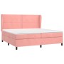 Cama box spring con colchón terciopelo rosa 200x200 cm de , Camas y somieres - Ref: Foro24-3129176, Precio: 639,07 €, Descuen...