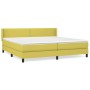 Cama box spring con colchón tela verde 200x200 cm de , Camas y somieres - Ref: Foro24-3129664, Precio: 566,99 €, Descuento: %