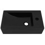 Lavabo con agujero grifo rectangular cerámica 46x25,5x12 negro de vidaXL, Lavabos - Ref: Foro24-142738, Precio: 62,82 €, Desc...