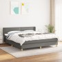 Cama box spring con colchón tela gris oscuro 180x200 cm de , Camas y somieres - Ref: Foro24-3130210, Precio: 512,99 €, Descue...