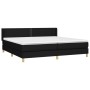 Cama box spring con colchón tela negro 200x200 cm de , Camas y somieres - Ref: Foro24-3130219, Precio: 542,50 €, Descuento: %