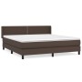 Cama box spring con colchón cuero sintético marrón 180x200 cm de , Camas y somieres - Ref: Foro24-3130736, Precio: 572,80 €, ...