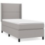 Box spring bed with light gray fabric mattress 90x190 cm by , Beds and slatted bases - Ref: Foro24-3131313, Price: 345,99 €, ...