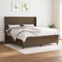 Box spring bed with dark brown fabric mattress 180x200 cm by , Beds and slatted bases - Ref: Foro24-3131372, Price: 611,79 €,...