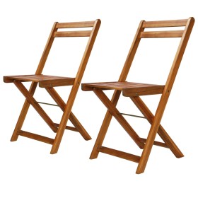 Bistro chairs 2 units solid acacia wood by vidaXL, Garden chairs - Ref: Foro24-44012, Price: 79,99 €, Discount: %