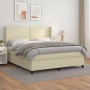 Cama box spring con colchón cuero sintético crema 160x200 cm de , Camas y somieres - Ref: Foro24-3132449, Precio: 585,99 €, D...