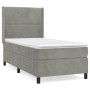 Cama box spring con colchón terciopelo gris claro 80x200 cm de , Camas y somieres - Ref: Foro24-3132585, Precio: 326,99 €, De...