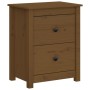 Bedside table solid honey brown pine wood 50x35x61.5 cm by vidaXL, Nightstands - Ref: Foro24-813685, Price: 44,90 €, Discount: %