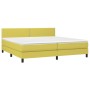 Cama box spring colchón y luces LED tela verde 200x200 cm de , Camas y somieres - Ref: Foro24-3133108, Precio: 537,92 €, Desc...