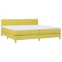 Cama box spring con colchón y LED tela verde 200x200 cm de , Camas y somieres - Ref: Foro24-3133588, Precio: 585,65 €, Descue...