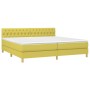 Cama box spring con colchón y LED tela verde 200x200 cm de , Camas y somieres - Ref: Foro24-3133988, Precio: 588,64 €, Descue...