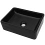 Lavabo de cerámica rectangular negro 41x30x12 cm de vidaXL, Lavabos - Ref: Foro24-142734, Precio: 59,00 €, Descuento: %